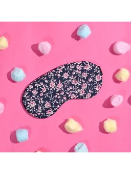 Visual Echoes - Sleeping Eye Mask - Midnight Blue Floral