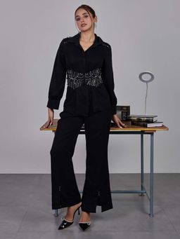 Maenaam - Black Lian Studded Pant