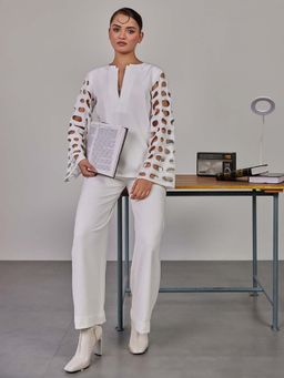 Maenaam - Ivory Nora Cut Out Top