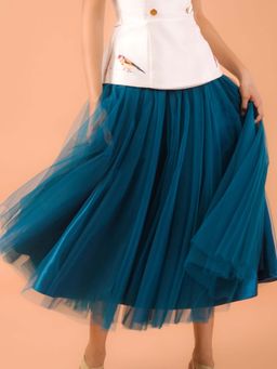 Natalia Livingston - Green Charolette Teal Skirt