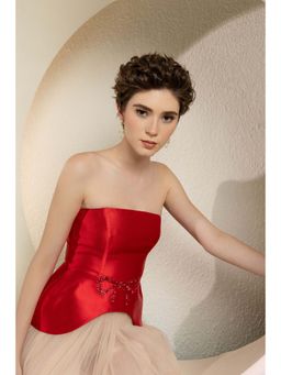 Natalia Livingston - Audrey Red Corset Top