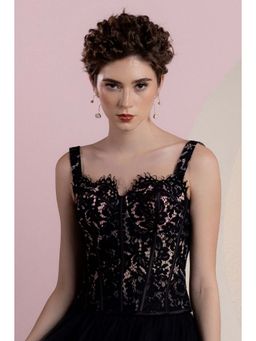 Natalia Livingston - Charolette Black Corset Top