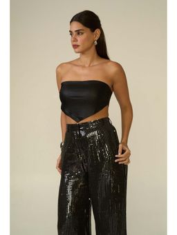LABEL FROW - Black Nicole Crop Top