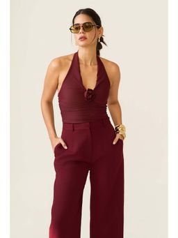 LABEL FROW - Burgundy Luna Bodysuit