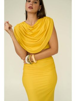 LABEL FROW - Yellow Jenny Crop Top