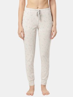 Jockey - Rx61 Women Super Combed Cotton Relaxed Fit Cuffed Hem Pyjama With Side Pockets- White