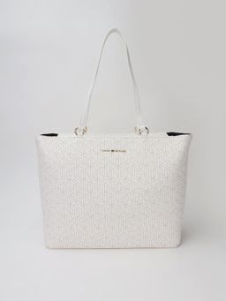 Tommy Hilfiger - Logo White Pu Tote Bag