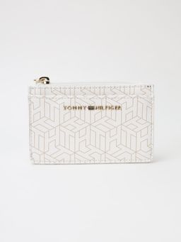 Tommy Hilfiger - Logo White Pu Zip-Around Wallet