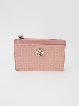 Tommy Hilfiger - Logo Pink Pvc Zip-Around Wallet