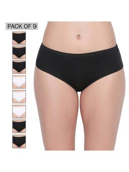 Bodycare - Pack of 9 Panties in Black & White Color