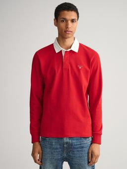 GANT - Men Red Solid Regular Fit Polo T-Shirt