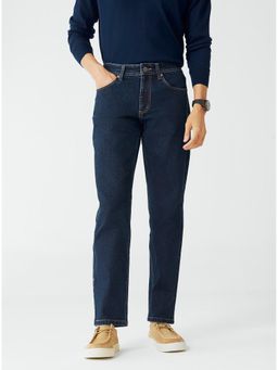 Andamen - Regular Fit Casual Men Dark Blue Wave Jeans