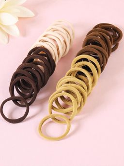 OOMPH - Women Multi-Color Hair Ties Elastic Rubber Bands (Pack of 50)