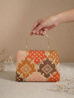 ARTKLIM - Ethnic Multicolour Embroidered Clutch