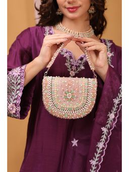 sugarcrush - Callie Pink Flap Clutch with Detachable Strap