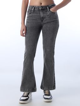 ONLY - Women Charcoal Grey Bootcut Fit Jeans