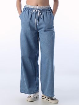 ONLY - Women Solid Regular Fit Blue Pants
