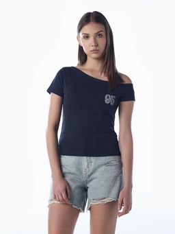 ONLY - Blue Off Shoulder Top