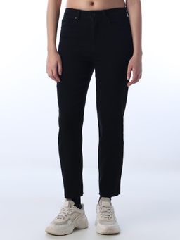 ONLY - Women Solid Straight Fit Black Jeans