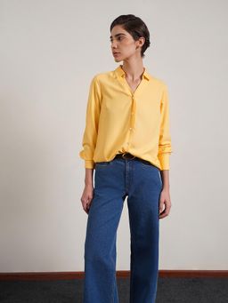 Fable Street - Yellow Solid Full Sleeve Shirt