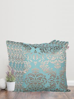 Sivya by Home - Turquoise Damask Self Design Cushion Covers (Pack of 5)