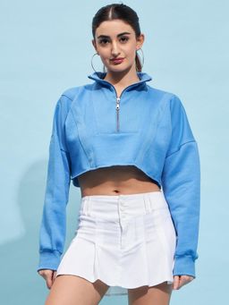 STREET 9 - Blue Crop Sweatshirt