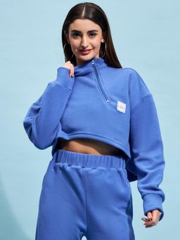 STREET 9 - Blue Crop Sweatshirt