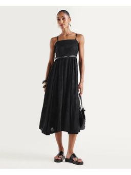 RAREISM - Self Design Black Women Dress