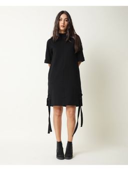 RAREISM - Solid Black Women Dress