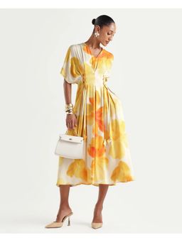 RAREISM - Floral Yellow Women Dress