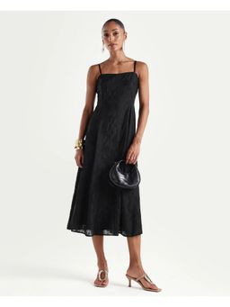 RAREISM - Floral Dark Black Women Dress