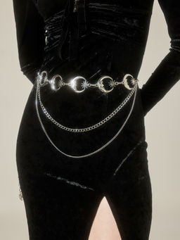 Cider - Whimsigoth Star & Moon Layered Waist Chain