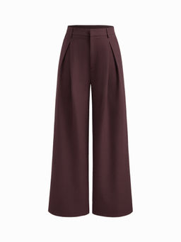 Cider - Mid Rise Straight Leg Pleated Trouser