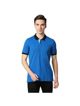 Park Avenue - Dark Blue Printed Polo T-shirt