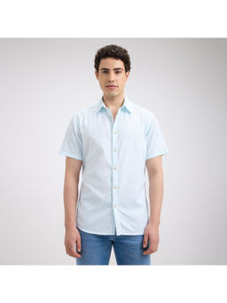 Pepe Jeans - Men Blue Floral Print Short Sleeve Shirt