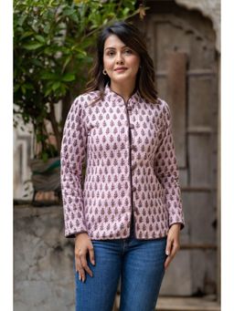 NAVYAS FASHION - Lavender Cotton Reversible Quilted Jacket