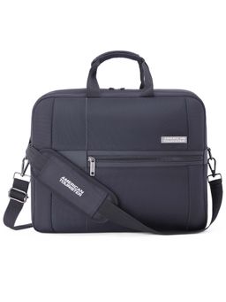 American Tourister - Black Luxe Biz Polyester Soft Side Messenger Bag (S)