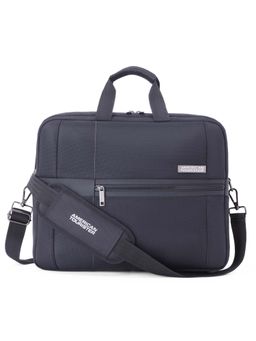 American Tourister - Black Luxe Biz Polyester Soft Side Messenger Bag (M)