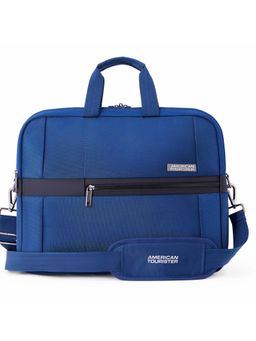 American Tourister - Blue Luxe Biz Polyester Soft Side Messenger Bag (M)
