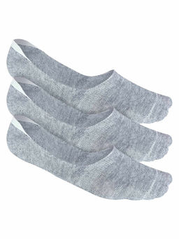 Heelium - Bamboo No Show Socks for Men, Odour Free, Low Cut, Pack of 3-Grey