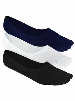Heelium - Bamboo No Show Socks for Men, Odour Free, Low Cut, Pack of 3-Multi-Color