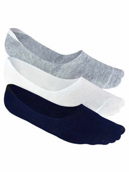 Heelium - Bamboo No Show Socks for Men, Odour Free, Low Cut, Pack of 3-Multi-Color