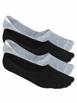 Heelium - Bamboo No Show Socks for Men, Odour Free, Low Cut, Pack of 4-Multi-Color