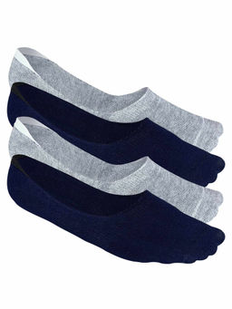 Heelium - Bamboo No Show Socks for Men, Odour Free, Low Cut, Pack of 4-Multi-Color