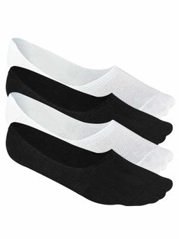 Heelium - Bamboo No Show Socks for Men, Odour Free, Low Cut, Pack of 4-Multi-Color