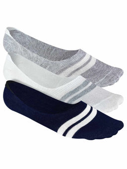 Heelium - Bamboo No Show Socks for Men, Odour Free, Low Cut, Pack of 3-Multi-Color