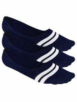 Heelium - Bamboo No Show Socks for Men, Odour Free, Low Cut, Pack of 3-Navy Blue