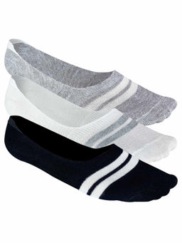 Heelium - Bamboo No Show Socks for Men, Odour Free, Low Cut, Pack of 3-Multi-Color