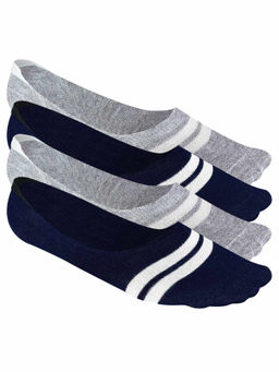 Heelium - Bamboo No Show Socks for Men, Odour Free, Low Cut, Pack of 4-Multi-Color