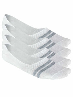 Heelium - Bamboo No Show Socks for Men, Odour Free, Low Cut, Pack of 4-White